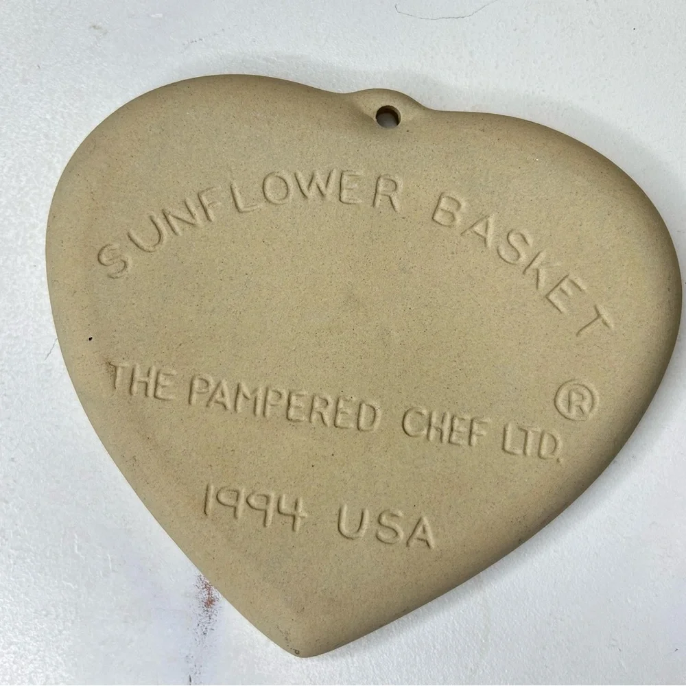 Pampered Chef 90s Stoneware cookie molds teddy, sunflowers, fruit bowl